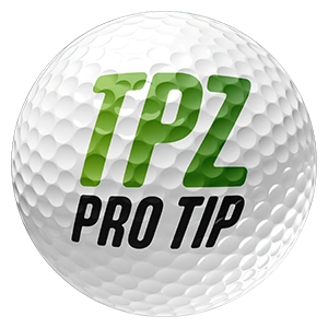 TPZ Pro Tip written on white golf ball